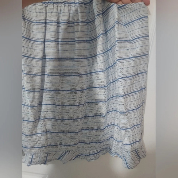 Lane Bryant Blue & White Striped Linen Blend Tank Top in Size 24 - Picture 5 of 11